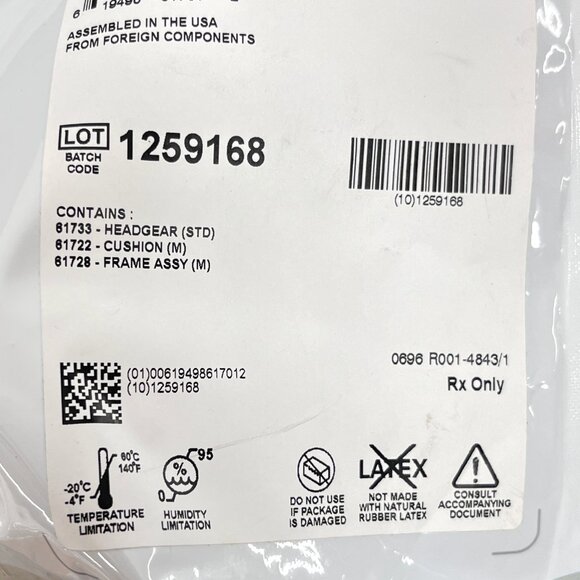 ResMed Quattro FX Factory Sealed Size Medium Full Face Mask New in Bag - Picture 12 of 13